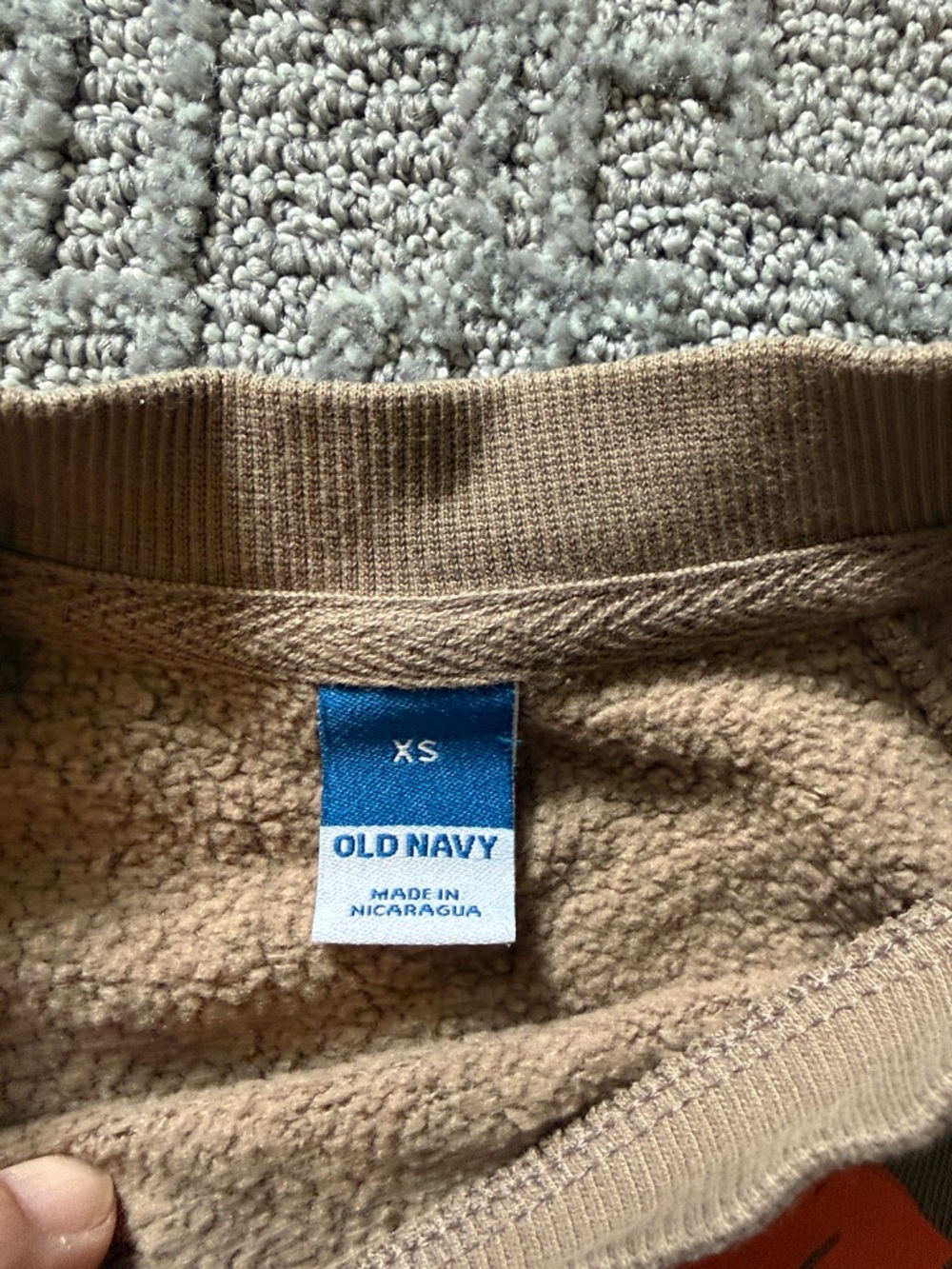 Old Navy Brown Sweatshirt with Orange Floral Graphic - Picture 2 of 3